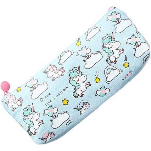 Curly Unicorn Pencil Case